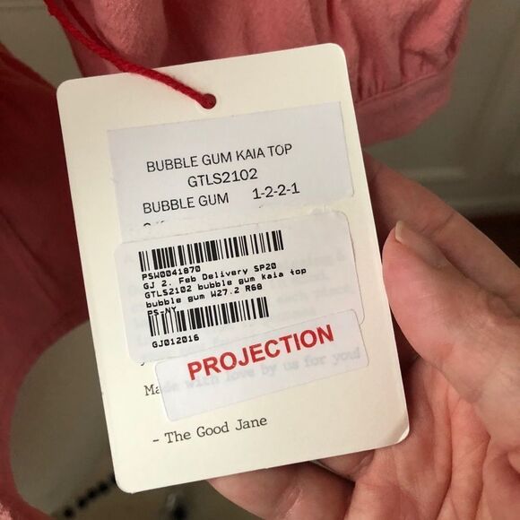 NWT The Good Jane Kaia Bubble Gum Crop Peplum S - Picture 6 of 10